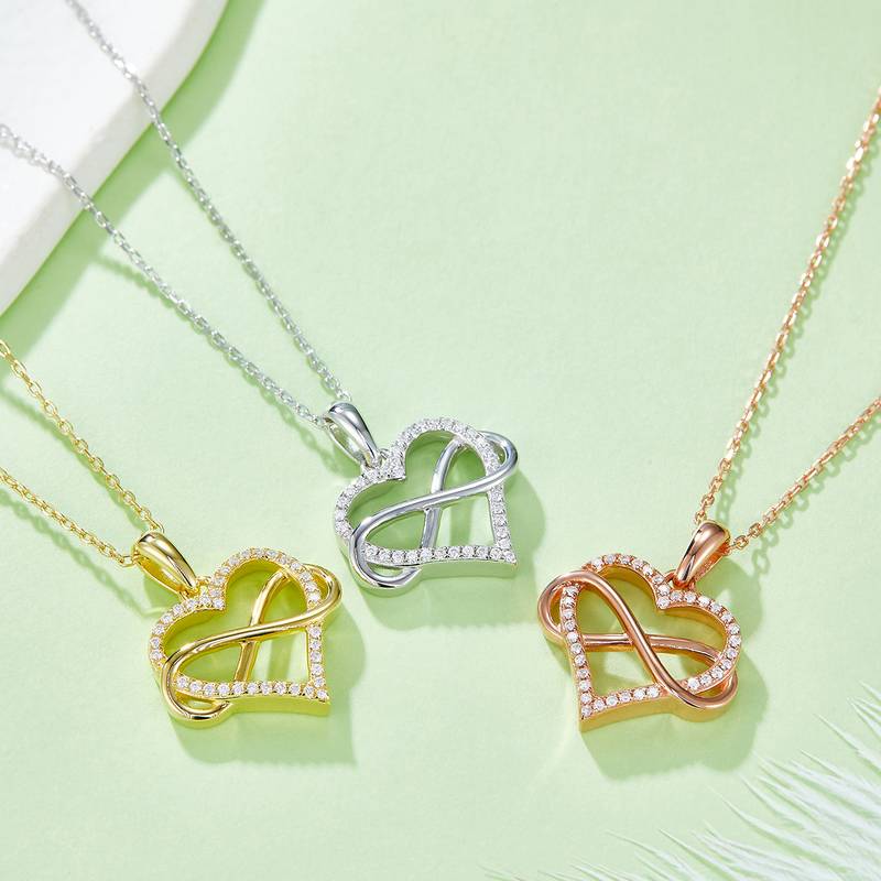 缠绕无限的爱吊坠S925银莫桑钻厘石D级0.18CT